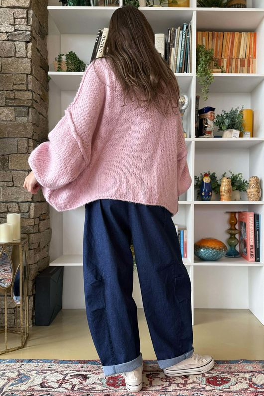 Big Softie Funnel Grunge Knit Blossom 